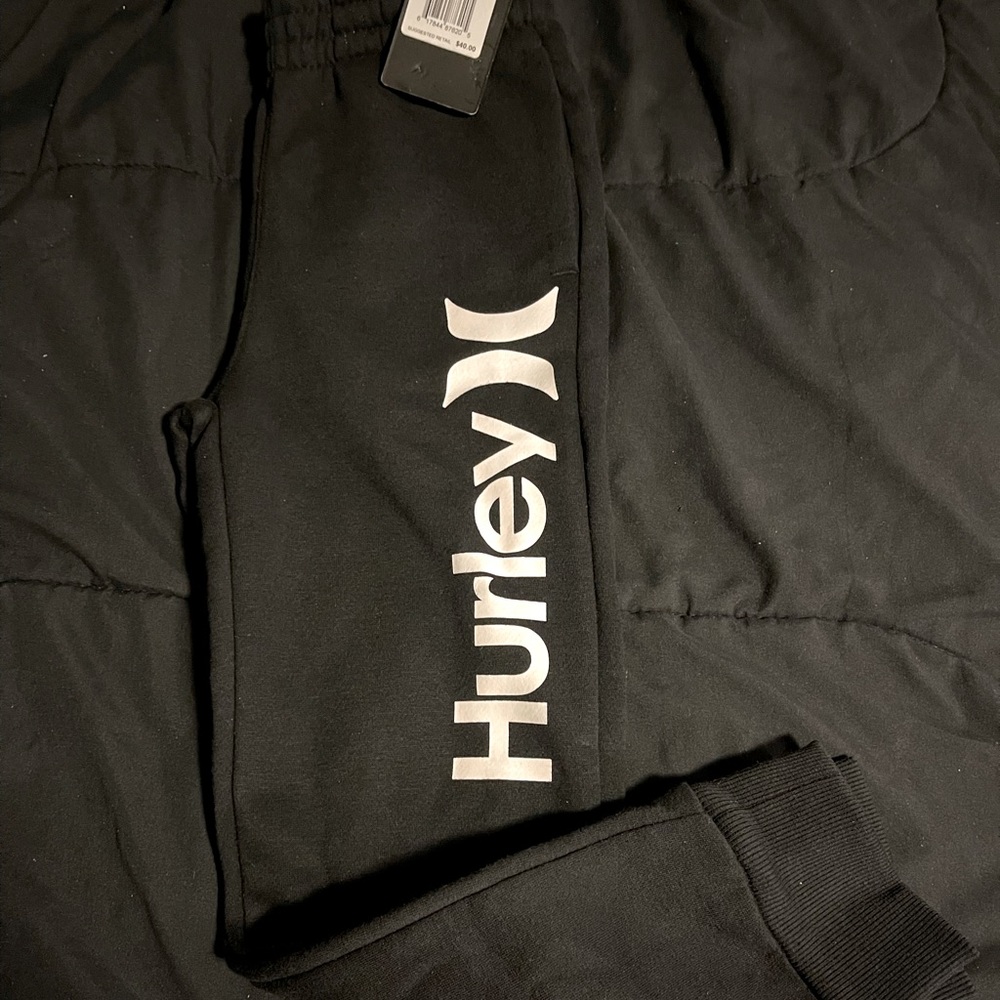 Hurley Black & White Sweatpants